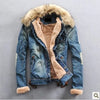 Free shipping 2016 New Winter Men Clothing Jean Coat outwear Fur Collar Denim Jacket Winter Men's Coat Jackets