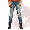 2016 Men slim jeans men's Distressed Biker jeans hiphop pants male pencil pants Washed colors jeans for men free shipping
