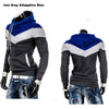 Hot Sale 2015 New Arrival Mens Leisure Suit Man Hoodies Casual Slim Patchwork Hoodie Jacket Sweatshirt 6 Colors  Men Sportswear