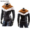 Hot Sale 2015 New Arrival Mens Leisure Suit Man Hoodies Casual Slim Patchwork Hoodie Jacket Sweatshirt 6 Colors  Men Sportswear