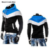 Hot Sale 2015 New Arrival Mens Leisure Suit Man Hoodies Casual Slim Patchwork Hoodie Jacket Sweatshirt 6 Colors  Men Sportswear