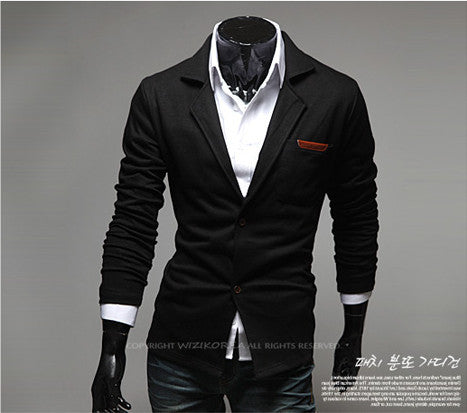 New Fashion Casual Slim Design Stylish Two-Button Suit Men Blazer Coat Jackets Casual Solid Men Garment 3 Colors  M-XXL