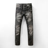 2017 New Arrival Brand Black Men Jeans Slim Fit Casual Zipper Fly Denim Pants Plus Size Free Shipping