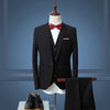 Jacket+Vest+Pants 2016 New Men's Business Suits Korean Style Slim Fit Mens Blazer Brand Office Gentlemen Dress Wedding Suits