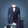 Jacket+Vest+Pants 2016 New Men's Business Suits Korean Style Slim Fit Mens Blazer Brand Office Gentlemen Dress Wedding Suits