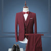 Jacket+Vest+Pants 2016 New Men's Business Suits Korean Style Slim Fit Mens Blazer Brand Office Gentlemen Dress Wedding Suits