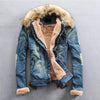 Free shipping 2016 New Winter Men Clothing Jean Coat outwear Fur Collar Denim Jacket Winter Men's Coat Jackets