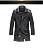 Free Shipping  Men's New Suit Sheep Leather Jacket Man Autumn and Winter  Mens Fashion Slim Length Medium Waist Leather Coat 717