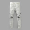 Pure white jeans men's luxury high quality zipper designer vogue of new fund of 2016 men's cultivate one's morality pants
