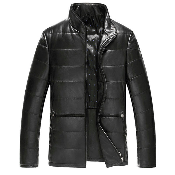 100% Sheepskin Genuine Leather Jacket Male 2016 Brand Men's Slim Causal Motorcycle Jacket jaqueta de couro masculina MC1673