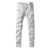 2016  New Men's Jeans Pants Korean Style White Skinny Hole Jeans Men Casual Ripped Jeans For Men Hot Sale