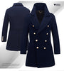 Winter Coat Men Wool Cotton Double Breasted Long Designer Jacket Thicken Mens Peacoat Size M-3XL A0837