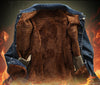 Men Fashion Warm Autumn Winter Jeans Jacket Single Breasted Outerwear Slim Solid Turn down Collar Fleece Thick Coat Hot Clothes