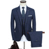 Navy Plaid Herringbone Retro Gentleman Style Custom Made Men's Suits Tailor Suit Blazer Suits For Men 3 Piece Jacket+Pants+Vest