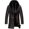 Big Fur Collar Snow Winter Coats Men PU Artificial Leather Motorcycle Hip Hop Jacket E0718-002