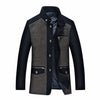 2016 New Autumn and Winter Men's Casual Wool Woolen Jacket Male Stand-up Collar Single Breasted Thicken