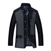 2016 New Autumn and Winter Men's Casual Wool Woolen Jacket Male Stand-up Collar Single Breasted Thicken
