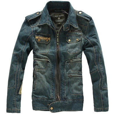 Spring New Slim Jaqueta Jeans Masculina Trendy Vintage Blue Jean Jacket For Men