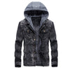 MISNIKI Hot Autumn Winter Denim Jacket Men Hooded Casual Warm Men's Jean Jacket Coat