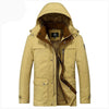 2017 Winter Male Fashion Cotton Coat Afs Jeep Casual Long Parkas Jacket With Hooded Cashmere Down Parka Hot D185