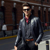 100% Sheepskin Genuine Leather Jacket Male 2016 Brand Men's Slim Causal Motorcycle Jacket jaqueta de couro masculina 4XL/5XL