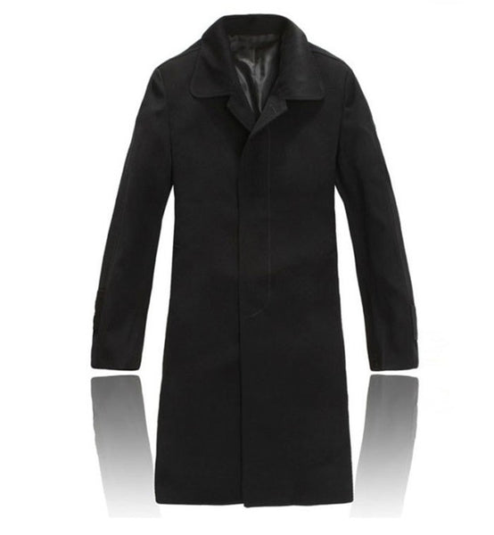 2014 New Fashion Wool & Blends Brand Outerwear Winter Men Coats & Jackets Casual Long Thicken Wool Coat Warm Men Trench Clothing