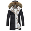 Thick Warm Down Jackets Winter Coat Regular Formal Jackets And Coats Long Hat Detachable Solid Brand Clothing casaco masculino