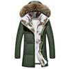 Thick Warm Down Jackets Winter Coat Regular Formal Jackets And Coats Long Hat Detachable Solid Brand Clothing casaco masculino