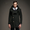 2017 New Brand Clothing Mens Wool Coats Winter Thicken Wool Jacket Men Fashion Office Outwear Army Green