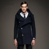 2017 New Brand Clothing Mens Wool Coats Winter Thicken Wool Jacket Men Fashion Office Outwear Army Green