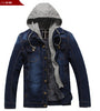 Casual Good Quality Hooded Mens Winter Jackets And Coats Thick Warm Velet Lining Jeans Jacket Men
