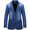 2016 new autumn solid slim fit mens single breasted trench coat denim jeans outwear windbreaker