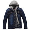 Men'S Denim Jacket Male Winter Outwear Brand Coat Plus Velvet Thick Jean Jacket Casual Jacket Plus Size 3XL