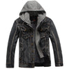 Men'S Denim Jacket Male Winter Outwear Brand Coat Plus Velvet Thick Jean Jacket Casual Jacket Plus Size 3XL