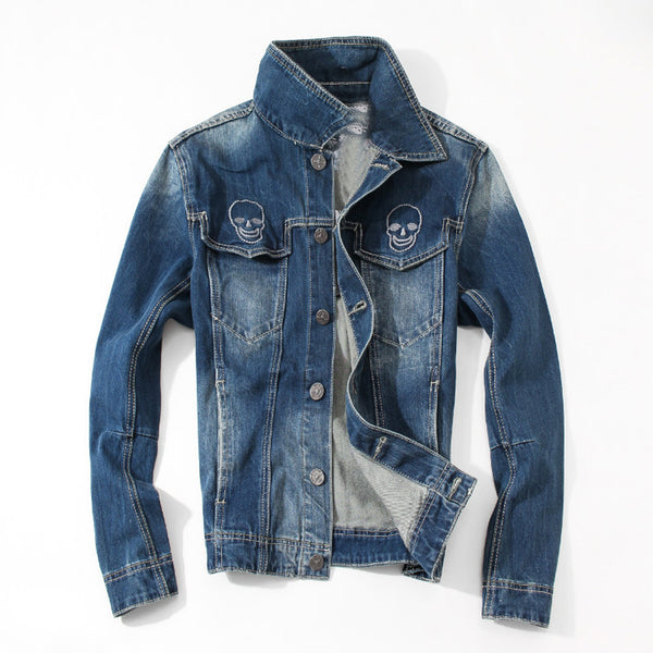 Men  Denim Jacket 2016 Autumn/Winter Coat Plus Size Male Vintage Jean Jacket Washed Fashion