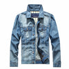 male denim jacket light blue jeans jacket for men retro jaqueta jeans masculino 2017 autumn winter clothes men Slim denim coat