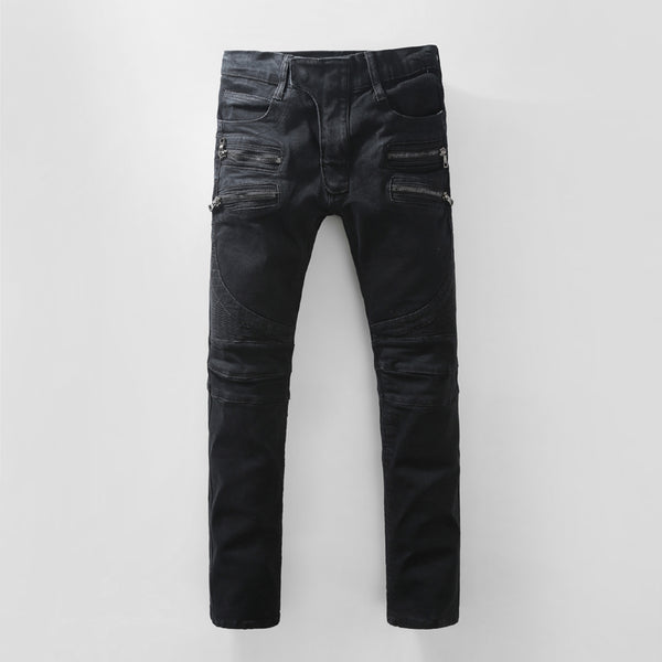 Brand Mens Jeans Straight Ripped Jeans For Men High Quality Button Fly Denim Jeans Men Fashion Designer Pants Jean Homme