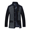 2016 New Autumn and Winter Men's Casual Wool Woolen Jacket Male Stand-up Collar Single Breasted Thicken