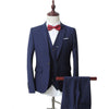 Jacket+Vest+Pants 2016 New Men's Business Suits Korean Style Slim Fit Mens Blazer Brand Office Gentlemen Dress Wedding Suits