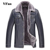 Fashion Men Leather Coat Winter Jacket Warm 2016 Brand Design Fur Thicken Turn-down Collar Leather Jacket Z2025-Euro